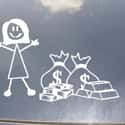 Childfree Couple on Random Silly Stick Figure Family Decals That People Really Put on Their Cars