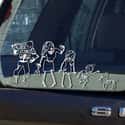 Zombie Family on Random Silly Stick Figure Family Decals That People Really Put on Their Cars