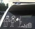 Every Family Is Unique on Random Silly Stick Figure Family Decals That People Really Put on Their Cars