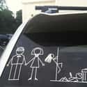 Every Family Is Unique on Random Silly Stick Figure Family Decals That People Really Put on Their Cars