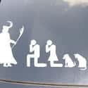 Kneel Before Loki on Random Silly Stick Figure Family Decals That People Really Put on Their Cars