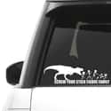 Driving Dino on Random Silly Stick Figure Family Decals That People Really Put on Their Cars