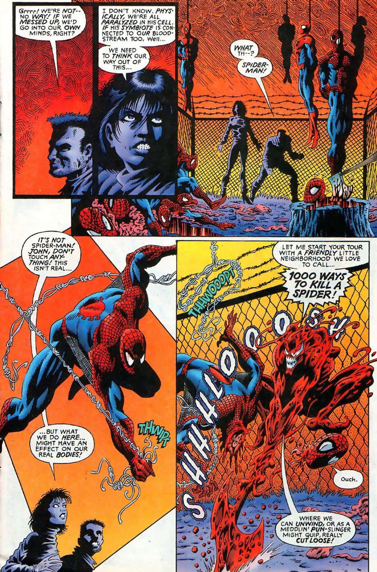 Carnage Mutilates And Decapitates Different Versions Of Spider-Man In His Mind