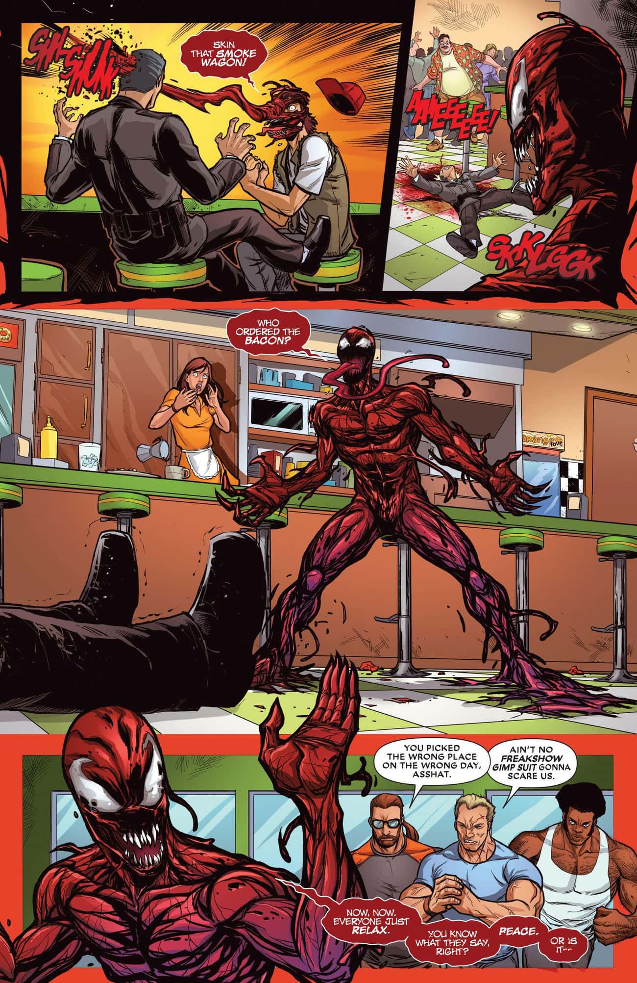 Carnage Slaughters A Diner Full Of People