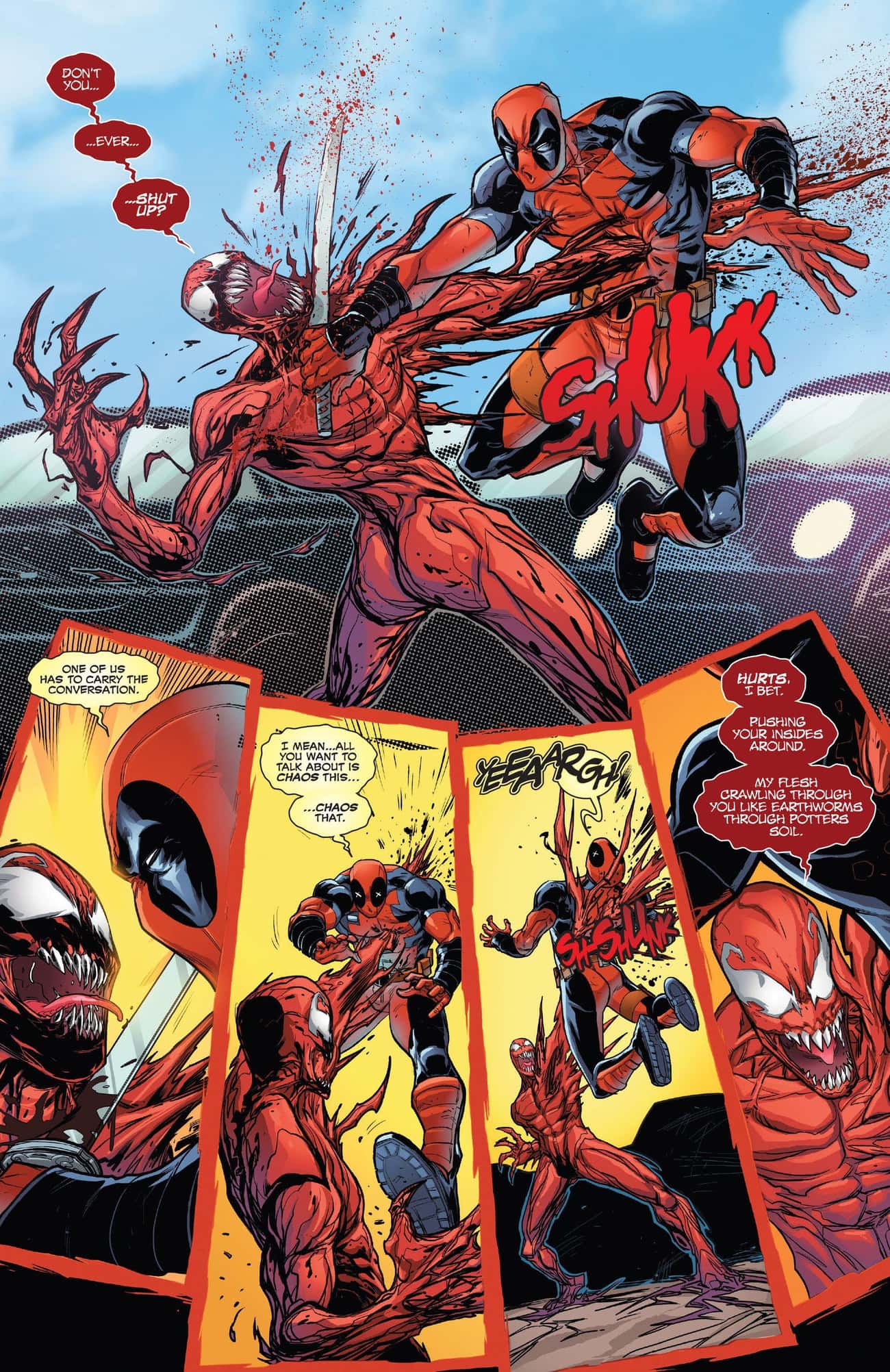 Carnage And Deadpool Rip Each Other Apart