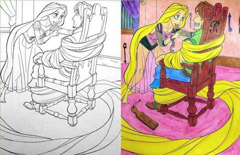 31 Disney Coloring Book Corruptions to Horrify Your Inner Child