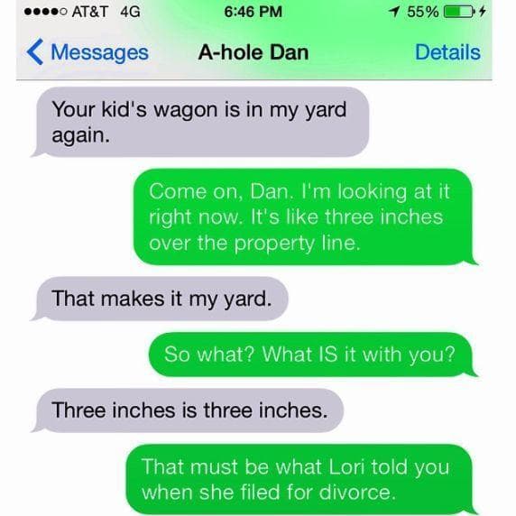 Random Hilarious Texts from Terrible Neighbors