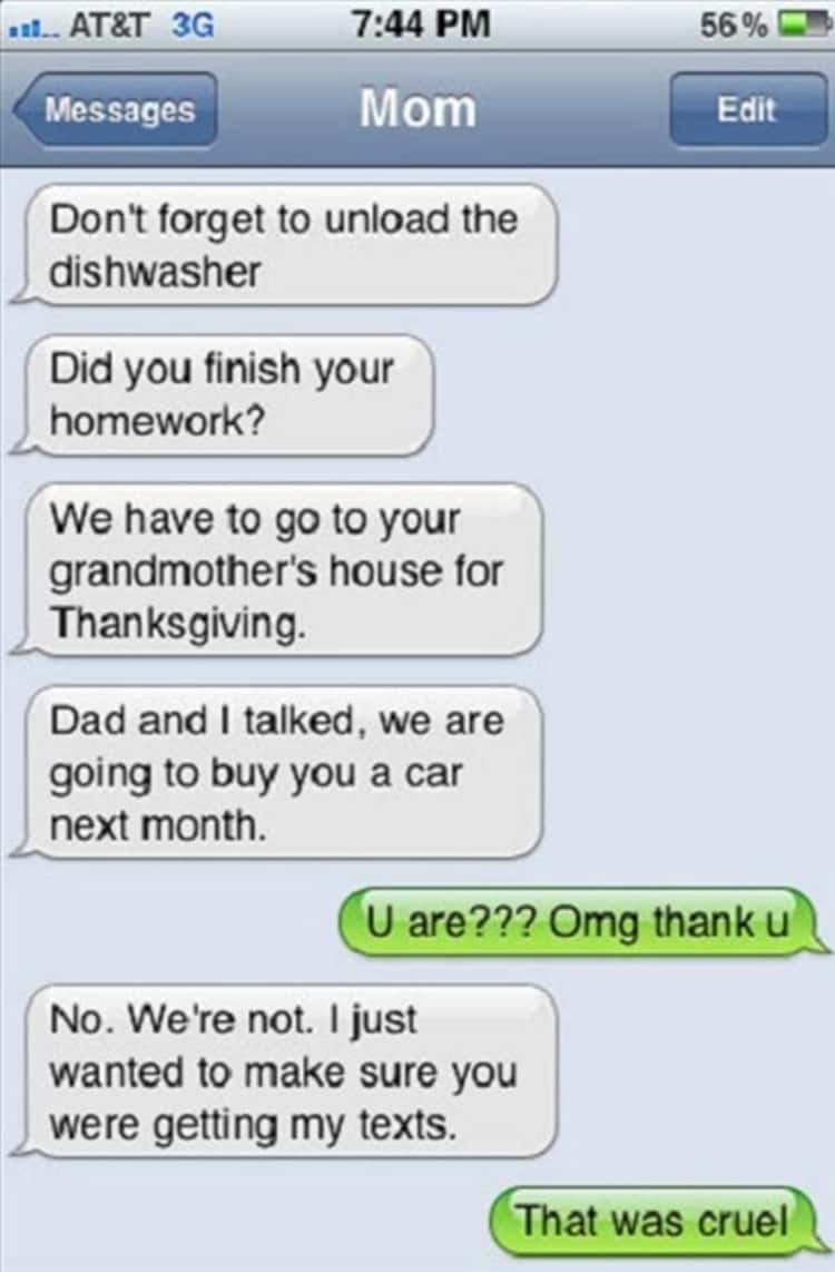 27 Parents Who Expertly Trolled Their Kids Over Text