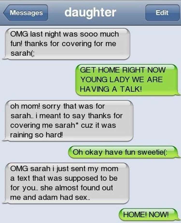 text messages gone wrong parents