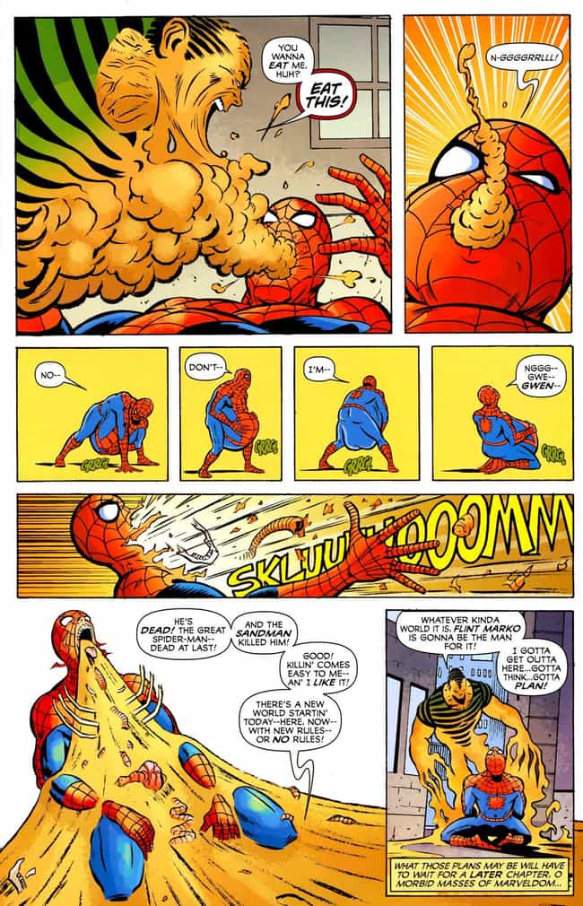 Spider-Man Swallows Sandman, Explodes