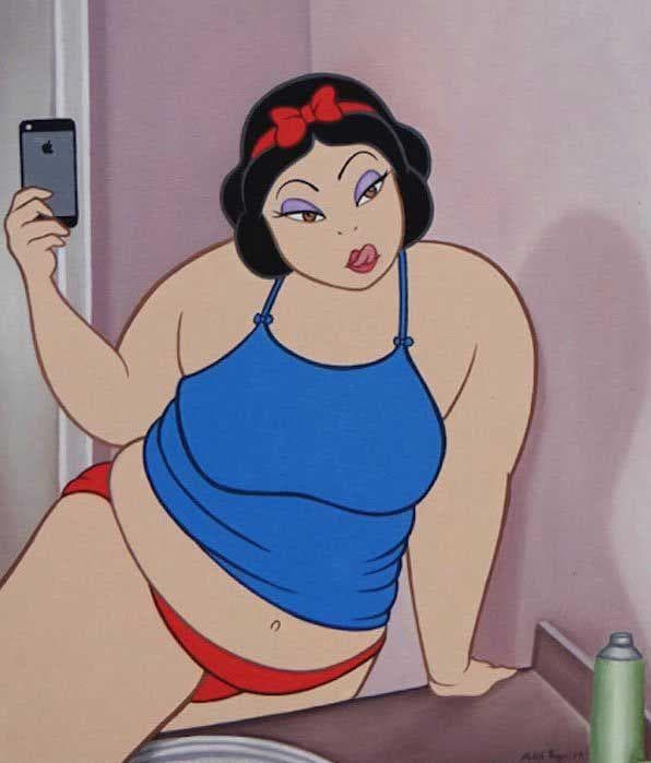 Random Overweight Depictions of Classic Cartoon Characters