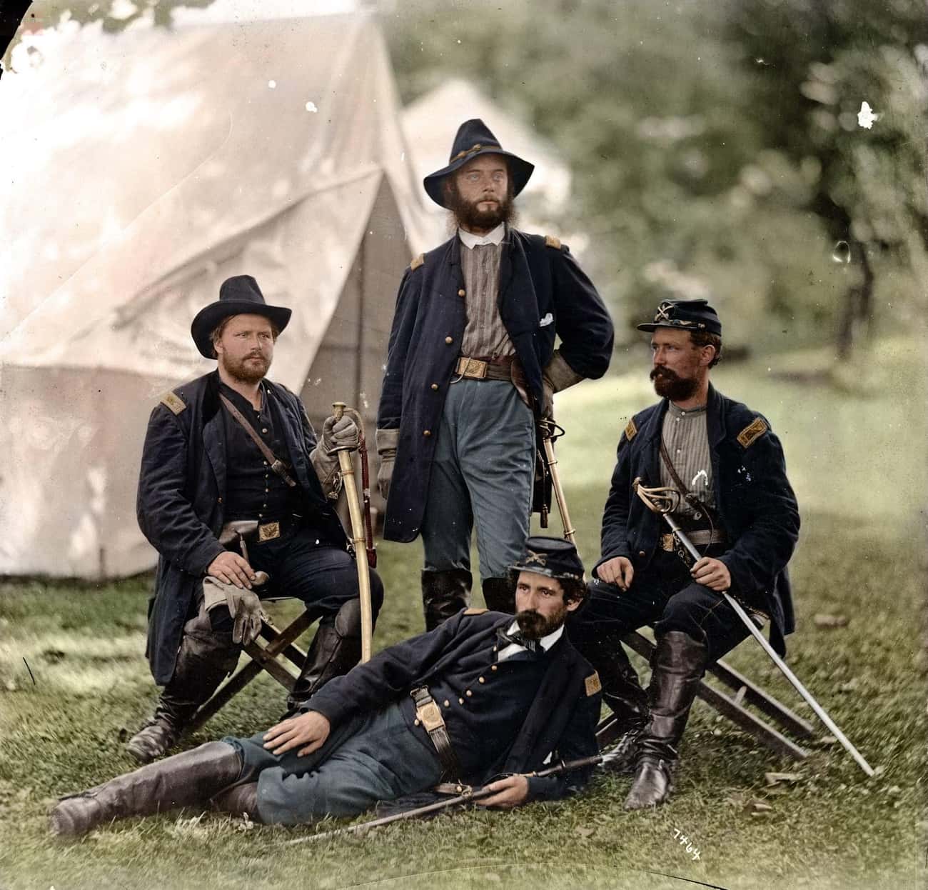 Union Officers, Westover Landing, August 1862