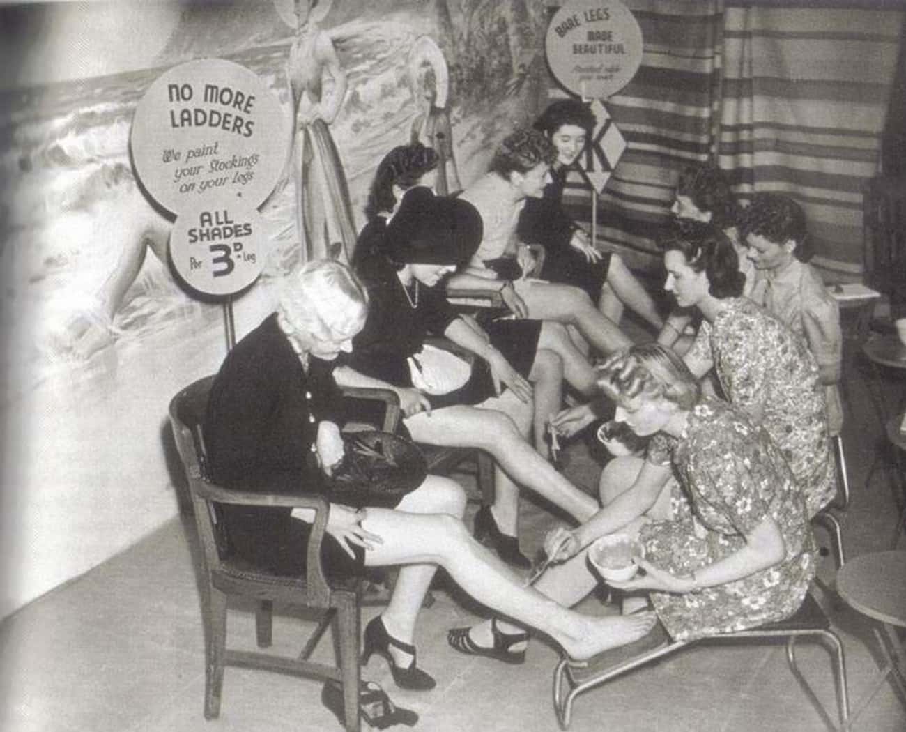 Painted Legs Were The Look During WWII