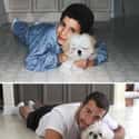 Kitchen Cuddles on Random Adorable Before-And-After Photos Of Dogs Growing Up With Their Humans