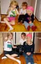 Girls Night In on Random Adorable Before-And-After Photos Of Dogs Growing Up With Their Humans