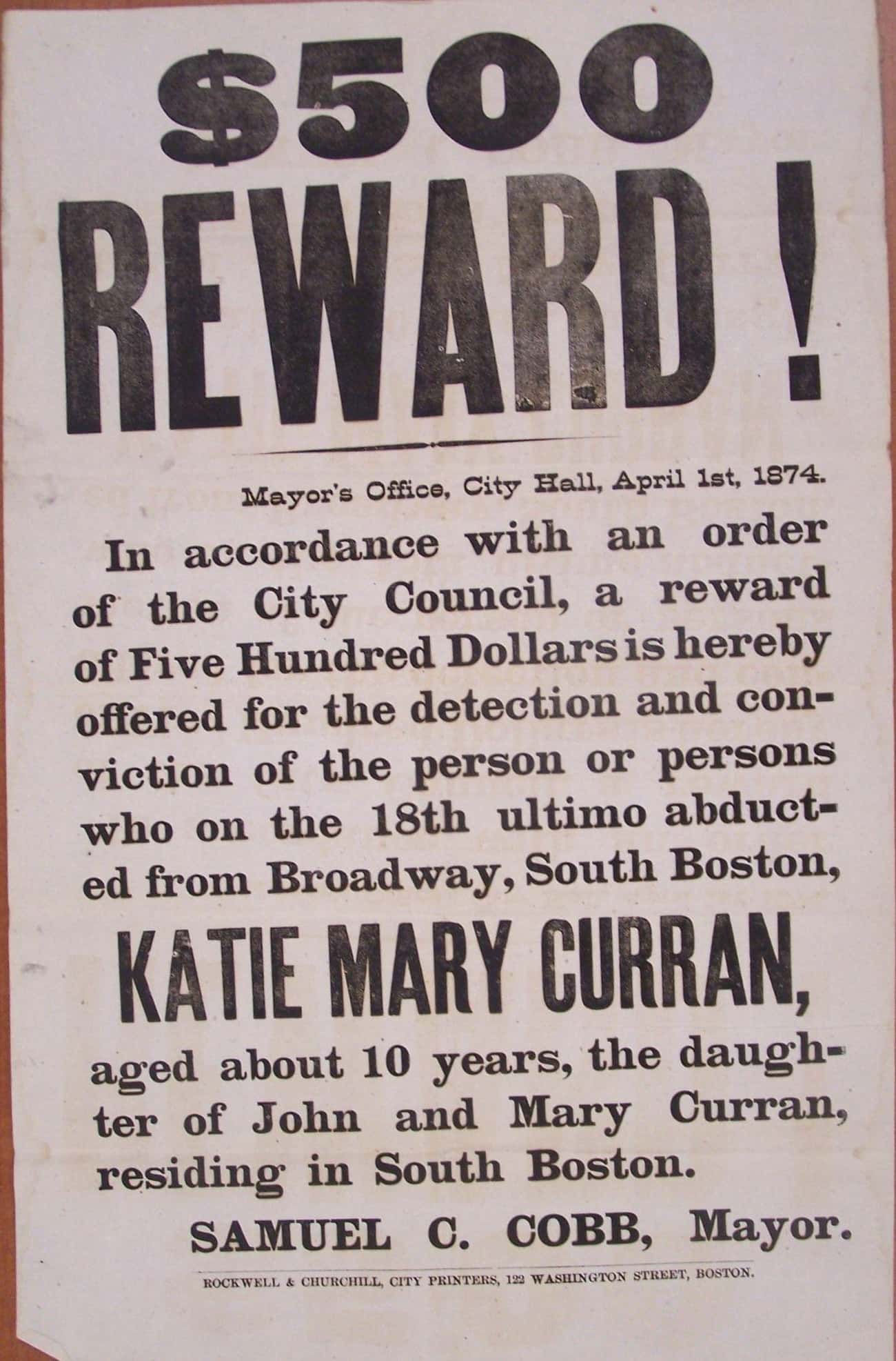 Abduction of Katie Mary Curran (1874)