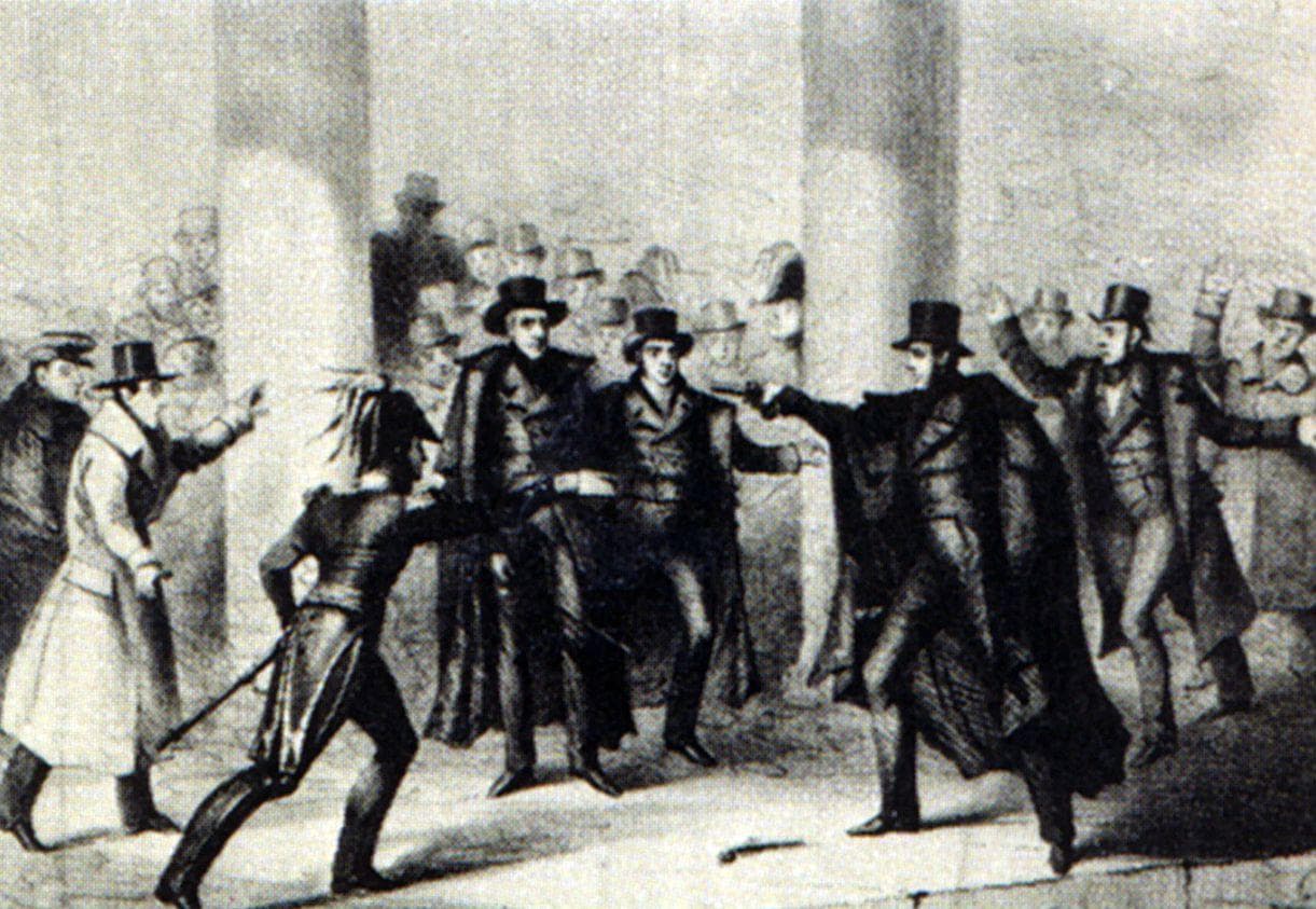 Two Pistols Misfired When Pulled On Andrew Jackson
