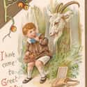 'I Have Come to Greet You' on Random Bizarre and Disturbing Victorian Christmas Cards
