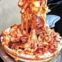 Pizza Pasta (Not Sure Which One Counts More Here) on Random Disgusting-Looking Foods You Kind of Want to Try