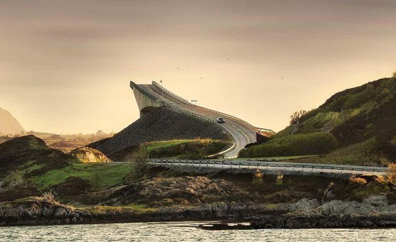 Атлантическая дорога. Сторсезандетский мост в Норвегии. Мёре-ОГ-Ромсдал Норвегия. 3. Сторсезандетский мост в Норвегии. Атлантическая дорога Норвегия.