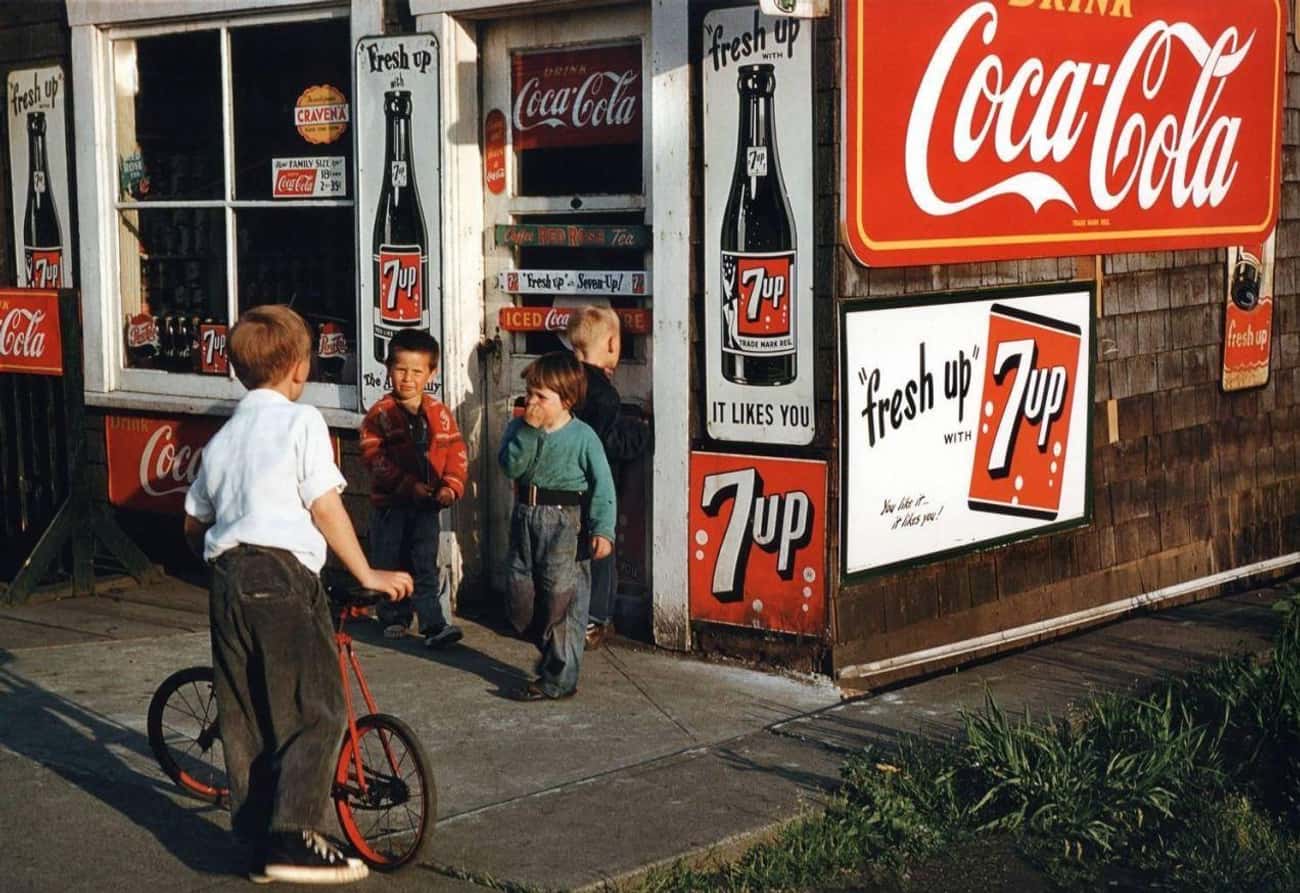 Outside A Grocery Store In Vancouver, 1960