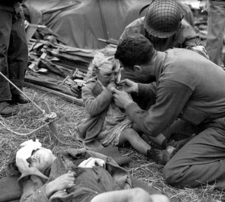 Newly Orphaned Genevi&egrave;ve Marie And Her Brother Being Treated By US Doctors