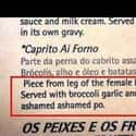 Girl Leg With A Side Of Shame on Random Hilarious Menu Fails You Wish You Caught