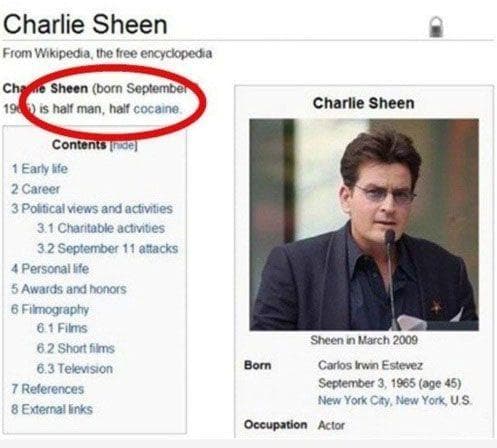 The 23 Funniest Wikipedia Edits Ever Written