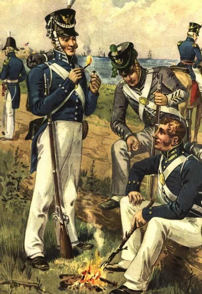 vintage print united states army and navy uniforms war of 1812