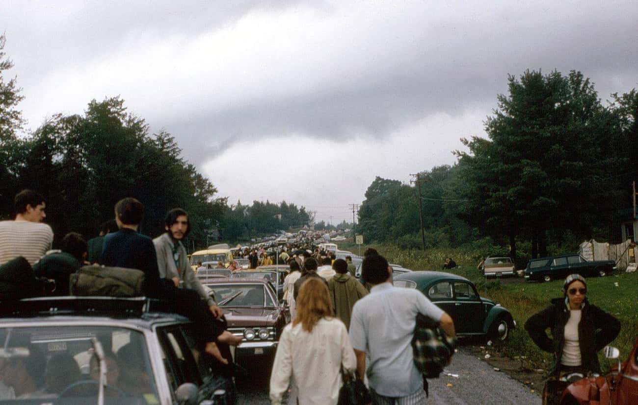 There Was A 20-Mile Traffic Jam Getting Into Woodstock