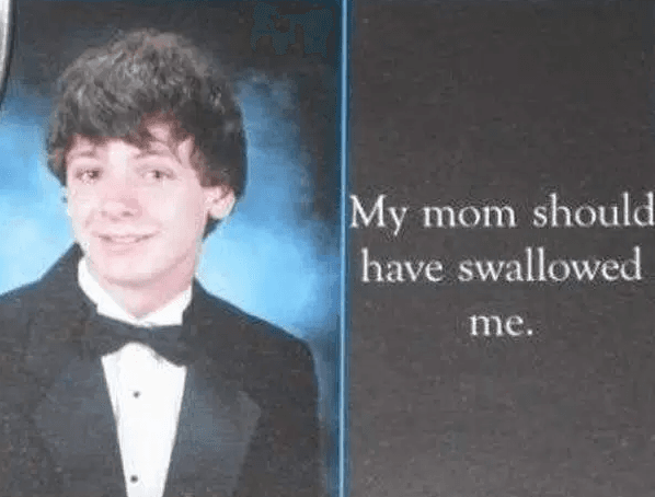 A Tough Yearbook Pill To Swall is listed (or ranked) 14 on the list 25 Oddly Sexual Yearbook Quotes