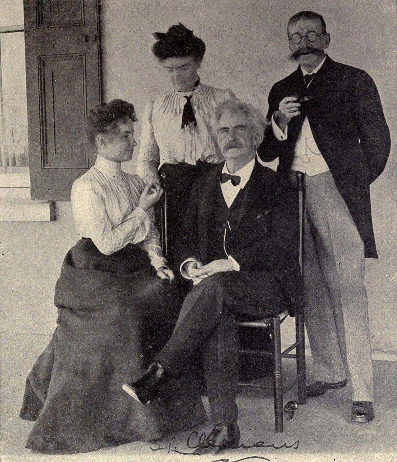 Helen Keller And Mark Twain, C. 1905