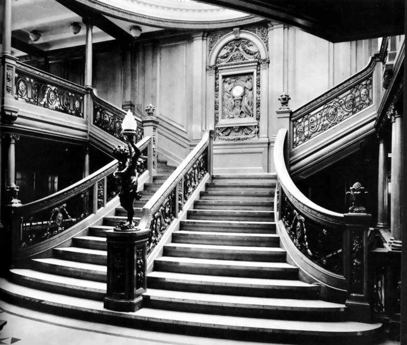 A Lady In Black Appears On The Grand Staircase