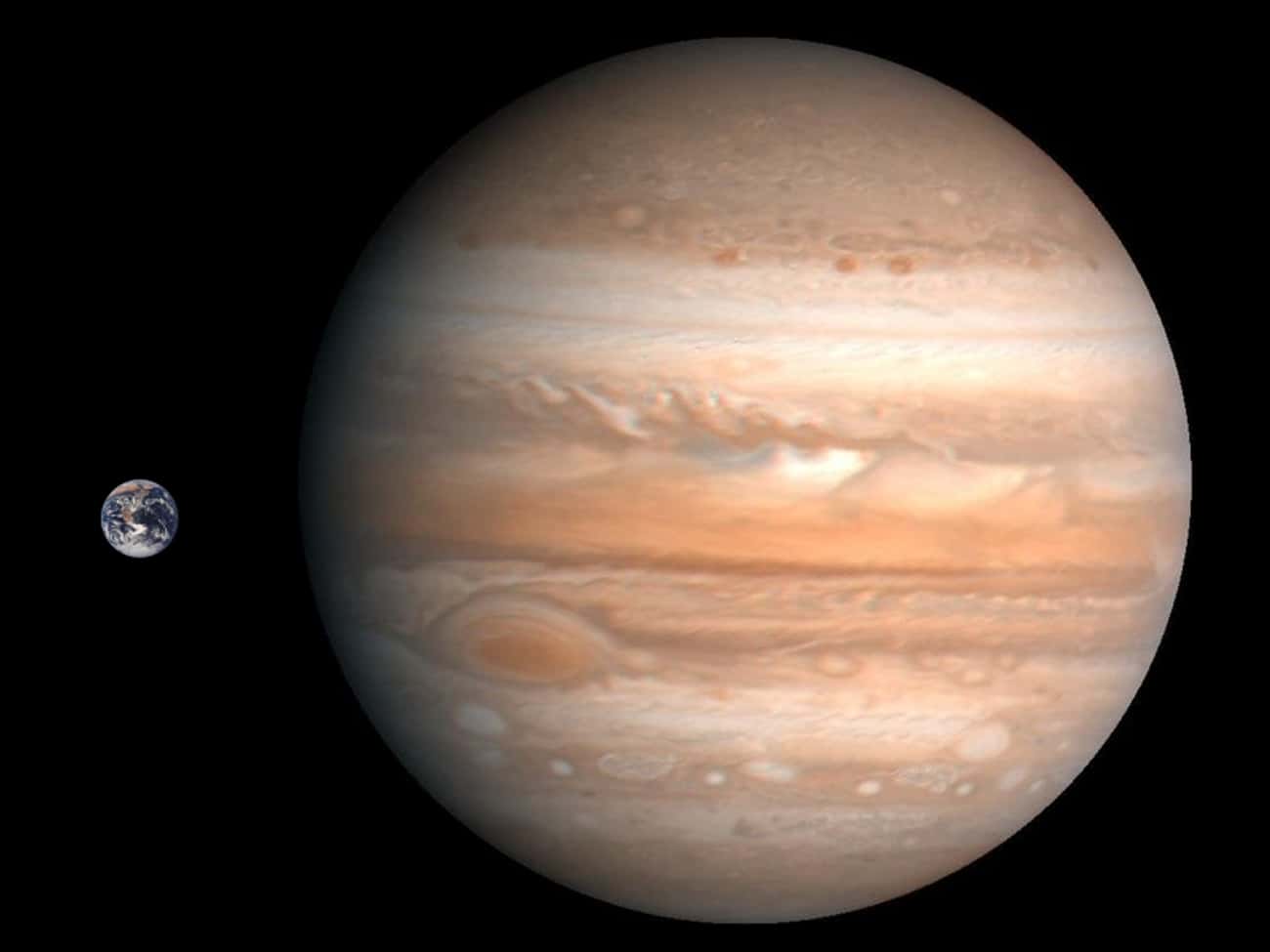 Jupiter&#39;s Volume Is 1,300 Times Greater Than Earth&#39;s