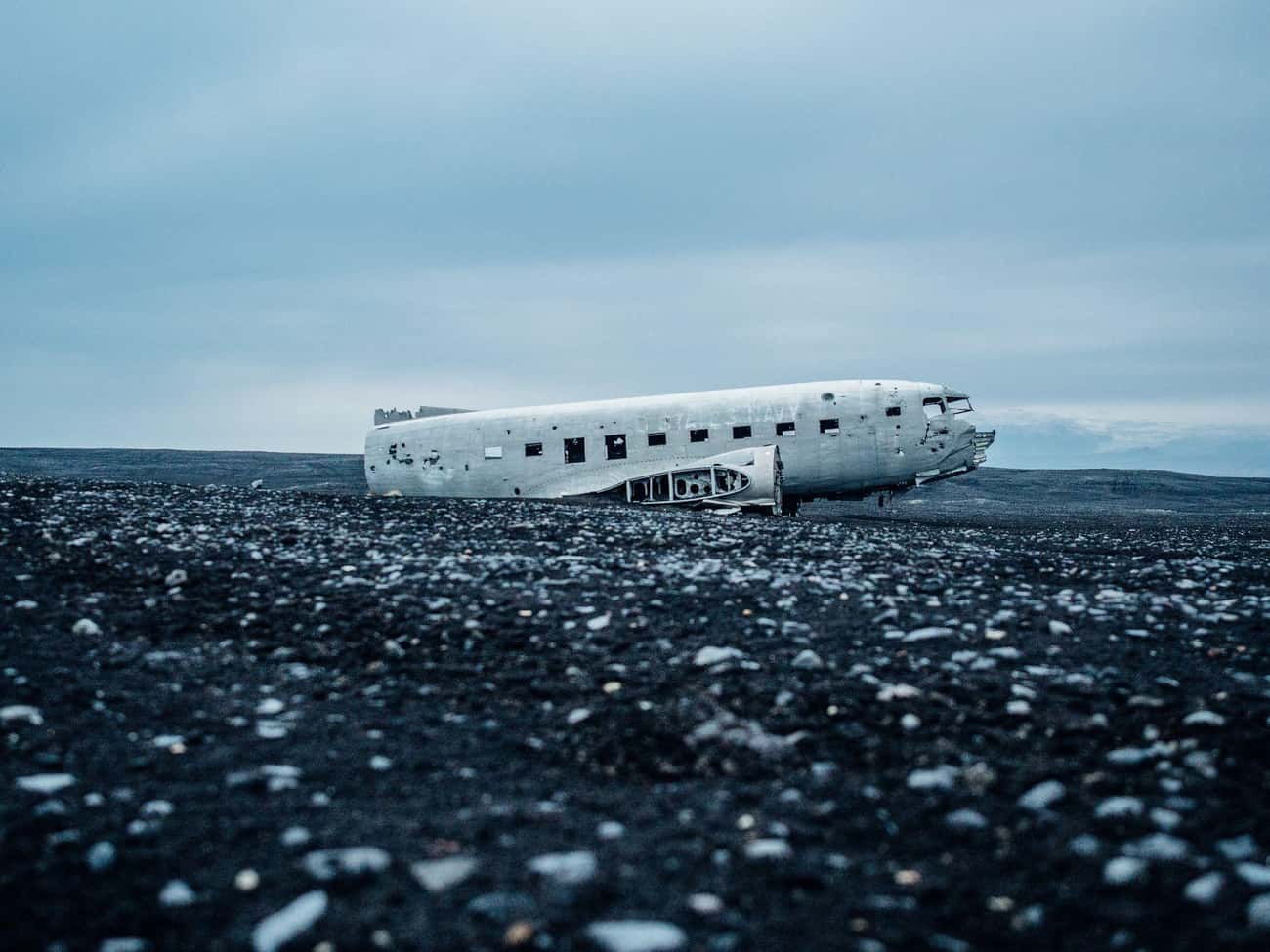 Twisted Wreckage On Sólheimasandur’s Black Sand Beach Is A Haunting Tourist Destination