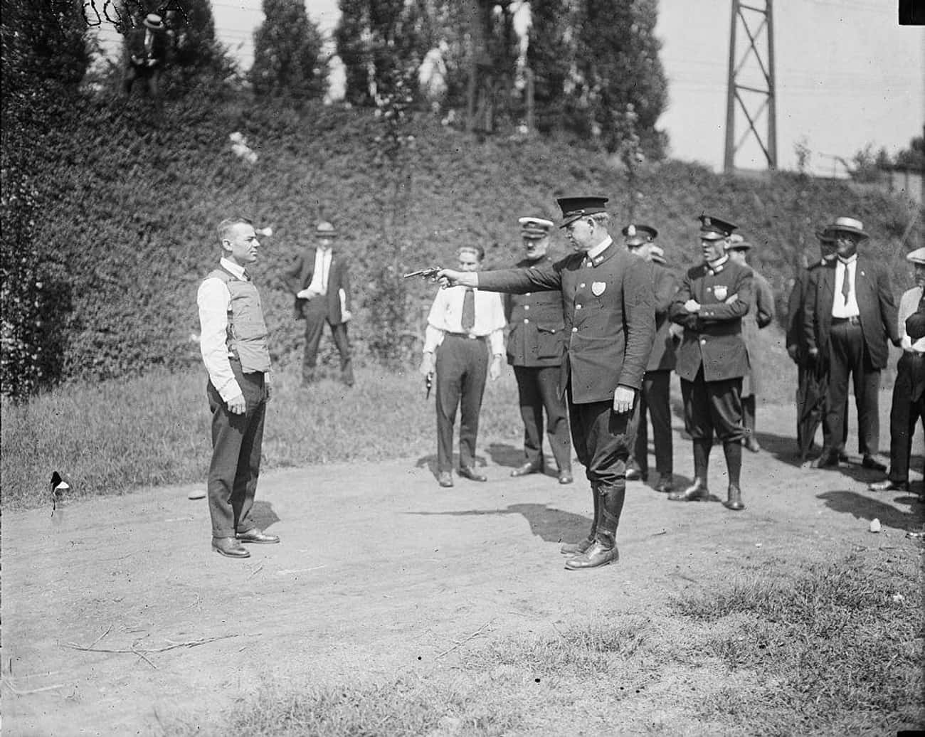 1923 - Two Men Test A Bulletproof Vest