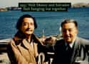 1955: Walt Disney And Salvador Dali on Random Rare Photos of World-Famous Celebrities In The 20th Century