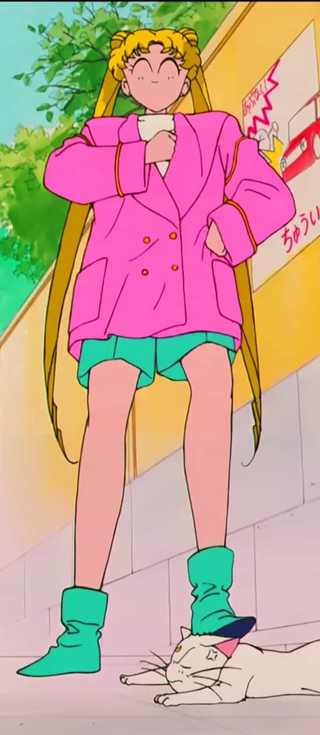 Usagi's Mismatched Power Suit Is A Pepto-Bismol Mess