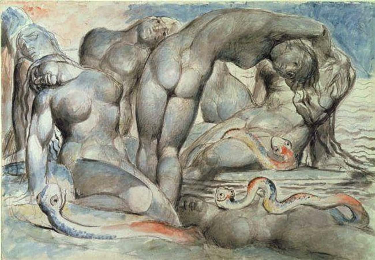 Dante Hell XXIV Thieves — William Blake, 1757-1827