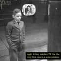 1948: Kid Watches TV For The First Time on Random Eye-Opening Photos of Children Throughout History