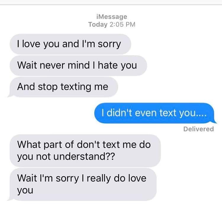 You texts when ex your 20 Perfect