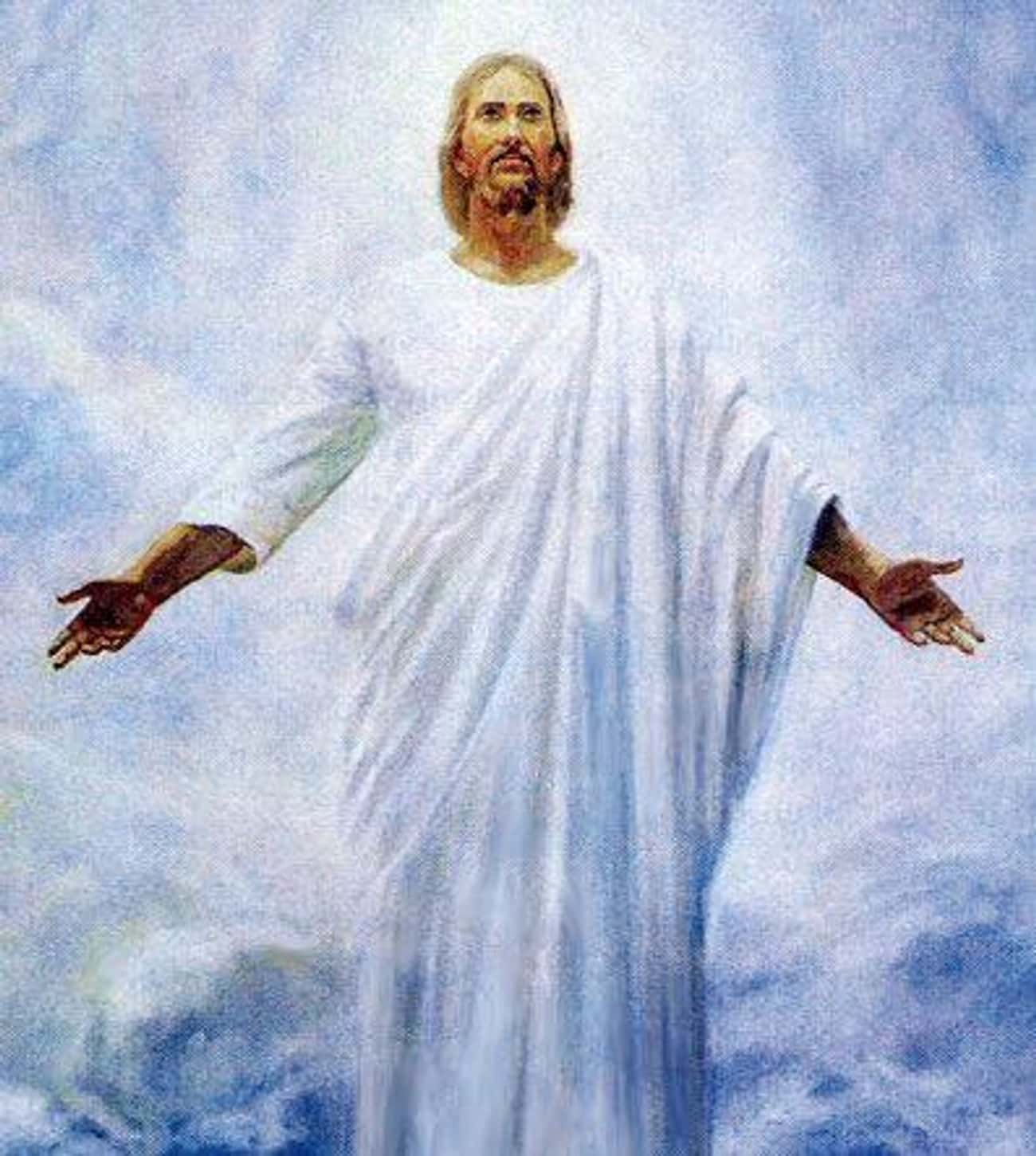 Image of Jesus in a white gown 