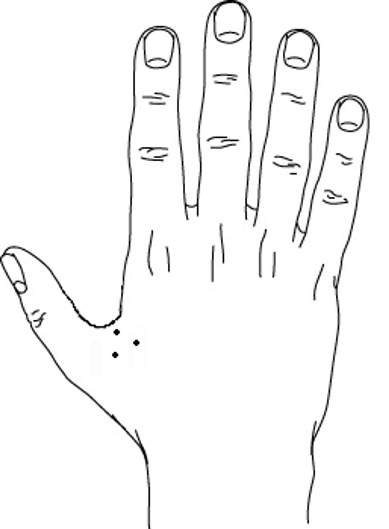 Зековские наколки между большим и указательным пальцем