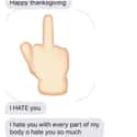 Oh No, The Finger! on Random Most Spiteful Texts From Exes