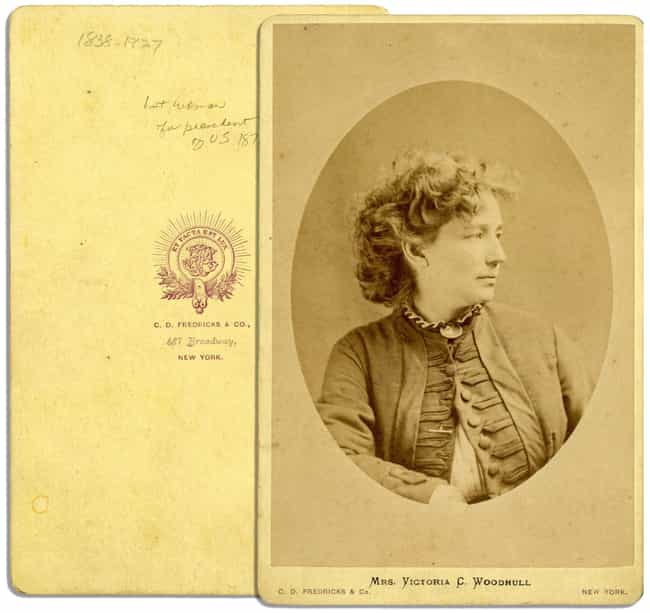 She Started The First Wo... is listed (or ranked) 3 on the list 14 Facts About Victoria Woodhull, The First Woman To Ever Run For President