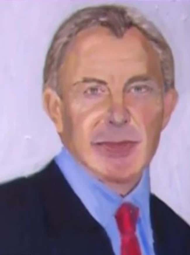 Tony Blair is listed (or ranked) 20 on the list All 33 George W. Bush Original Paintings That Were Made Public