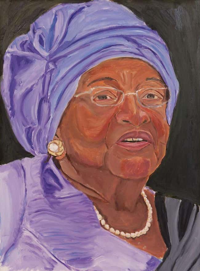 Liberia&#39;s Ellen Johnson Si is listed (or ranked) 10 on the list All 33 George W. Bush Original Paintings That Were Made Public