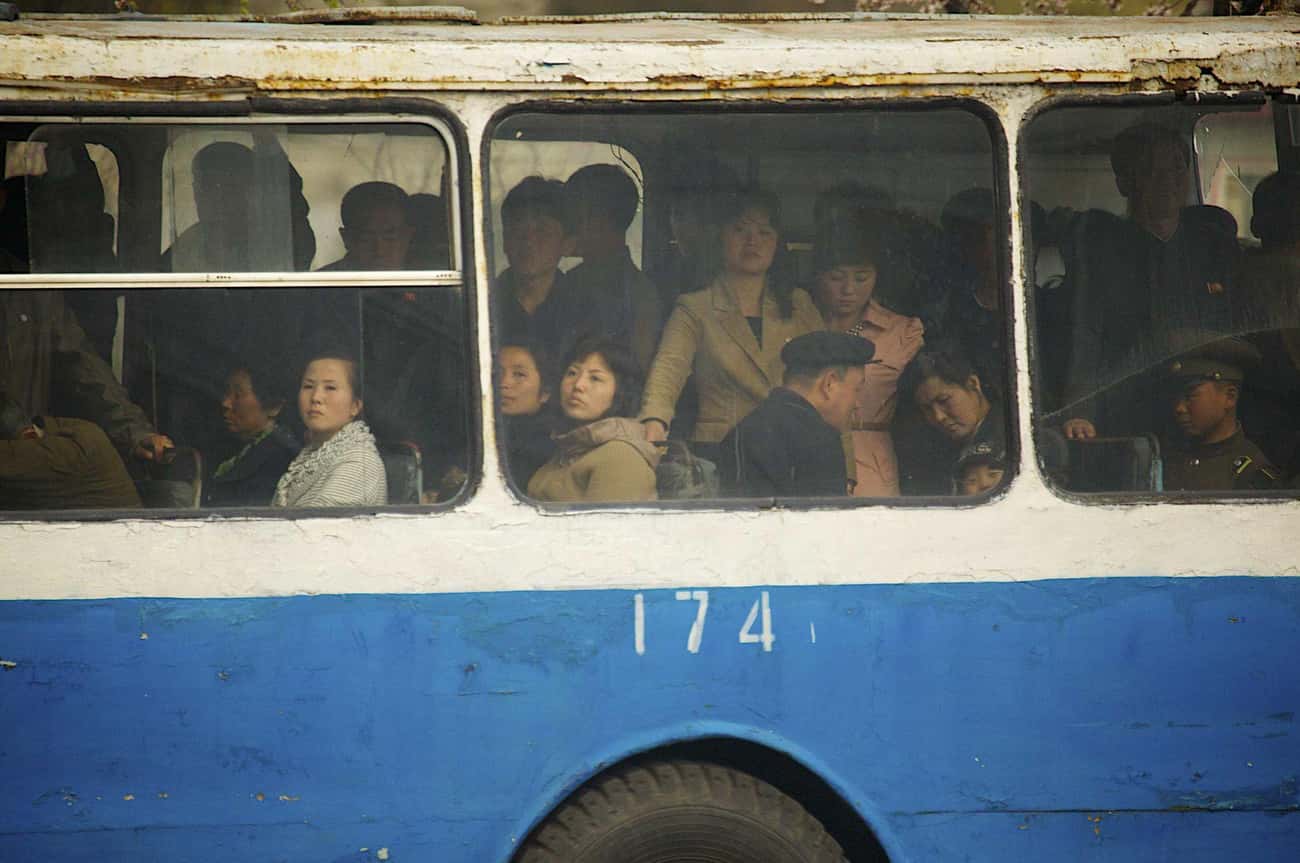 A Packed City Bus