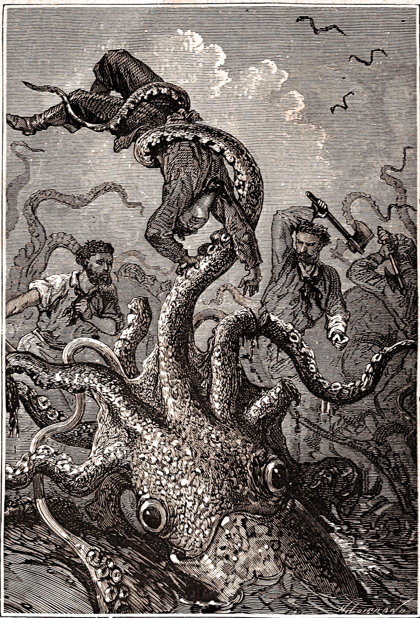 The Legend Of The Kraken Vs. The Actual Giant Squid