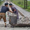 Building A Railway on Random Pictures Of Rural Life In North Korea